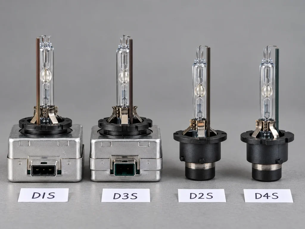 Ксенонови крушки D1S, D2S, D3S и D4S: Пълно техническо сравнение